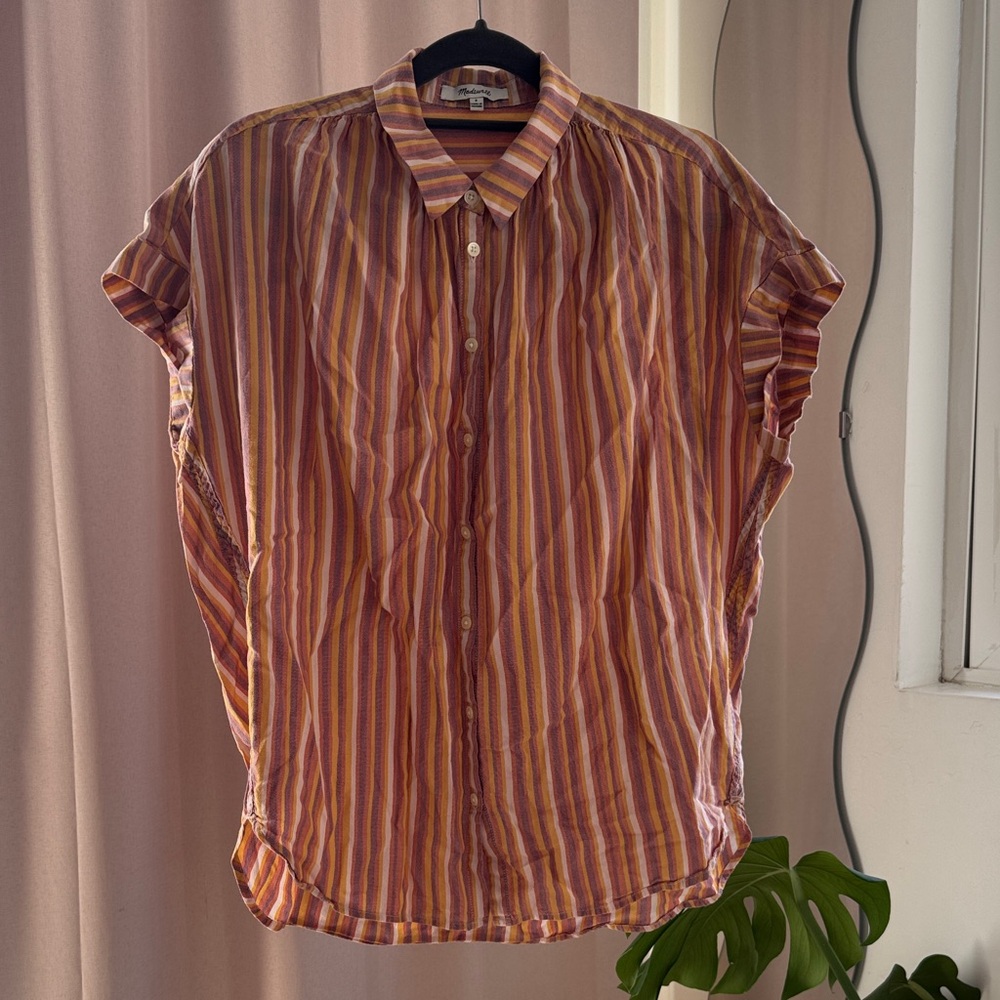 Madewell Multicolor Striped Collared Shirt